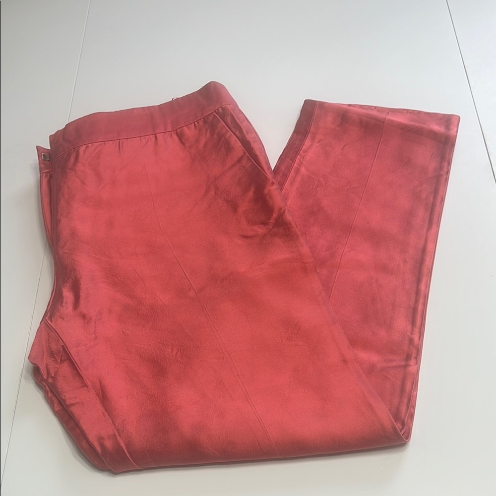 Salvatore Ferragamo Pink Ankle Cropped Pants